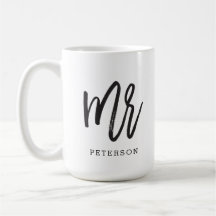 Calligraphie brossée M. Mariage Groom Mug