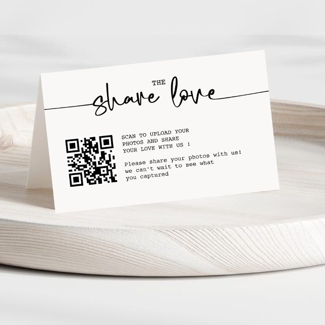 Calligraphie Capture Le code Love QR Carte pliée (Créateur téléchargé)