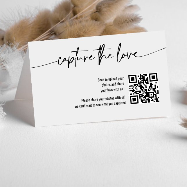 Calligraphie Capture Le code Love QR Carte pliée (Créateur téléchargé)