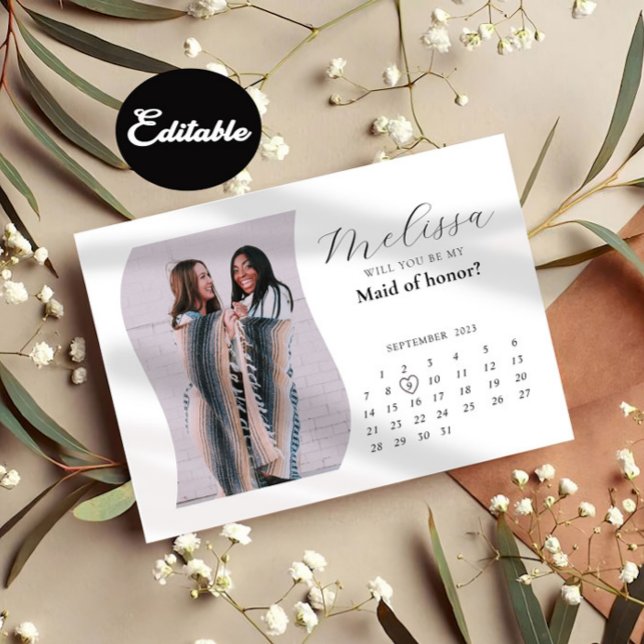 Calligraphie Carte de proposition d'une demoiselle (Créateur téléchargé)