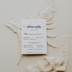 Calligraphie Classic Mariage Menu Choix Répondre