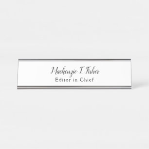 Calligraphie classique Élégante Plaque blanche sim