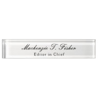 Calligraphie classique Élégante Plaque blanche sim