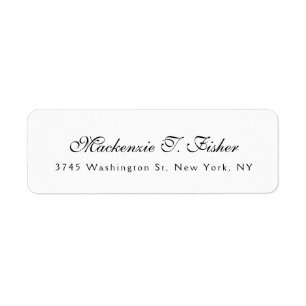 Calligraphie classique Élégante Plaque blanche sim