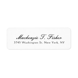 Calligraphie classique Élégante Plaque blanche sim