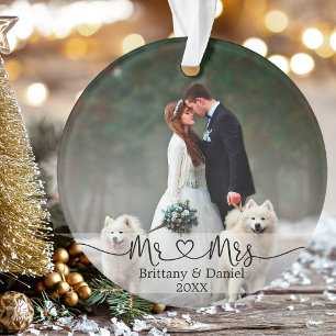 Calligraphie Coeur M. et Mme Mariage Photo