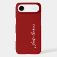 Calligraphie couleur rouge foncé nom personnalisé