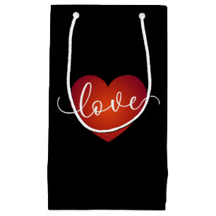 Calligraphie d'amour simple Valentine Sac cadeau