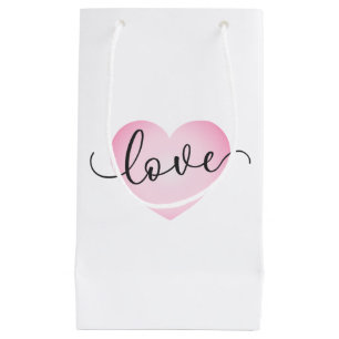 Calligraphie d'amour simple Valentine Sac cadeau
