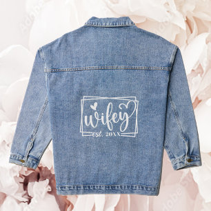 Calligraphie de cœur tendance Wifey Mariée Mariage