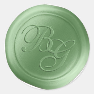 Calligraphie de feuillage Monogramme Stickers de c