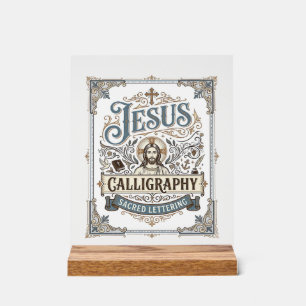 Calligraphie de Jésus Lettrage sacré Calligraphie