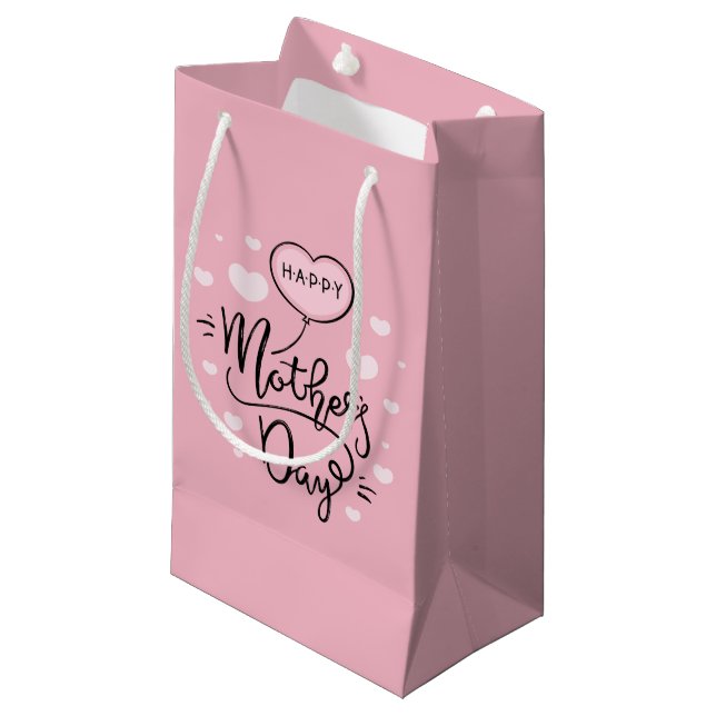 Calligraphie de la Fête des Mères | Sac Cadeau (Devant Angle)