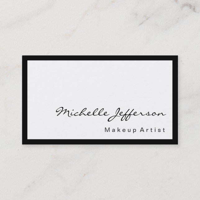 Calligraphie de la frontière noire Carte de visite (Devant)