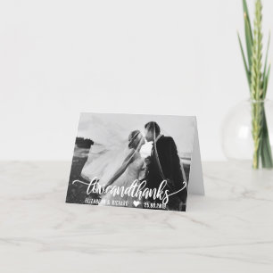 Calligraphie de script de Merci photo mariage