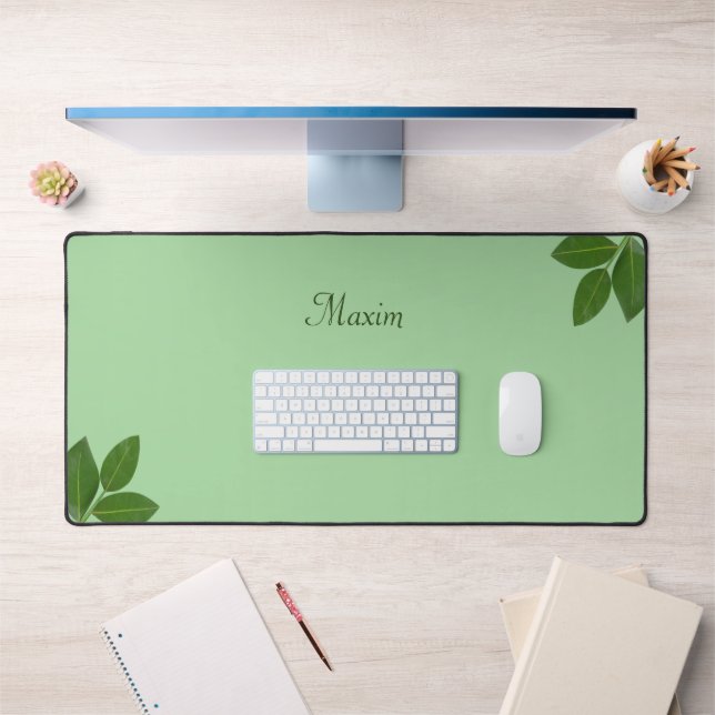 Calligraphie de script et feuilles de laurier sur  (Bureau 1)