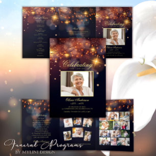 Calligraphie d'or moderne Programme funéraire phot