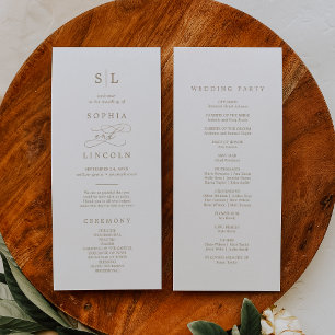 Calligraphie d'or romantique Monogramme Programme 