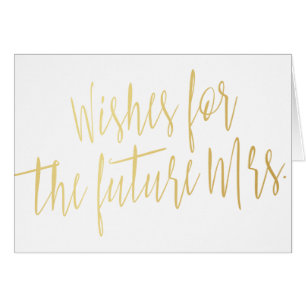 Calligraphie d'or "Souhaite pour l'avenir Mme"