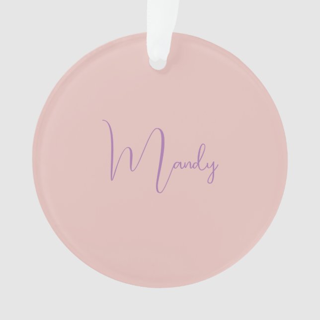 Calligraphie Élégant Rose Or Plaine Nom simple (devant)