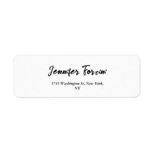 Calligraphie Élégante Noir & Blanc Plaine Simple
