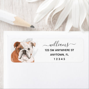 Calligraphie English Bulldog Adresse de retour