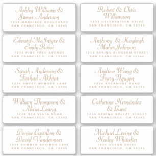 Calligraphie Étiquettes de adresse invités ORDER 6
