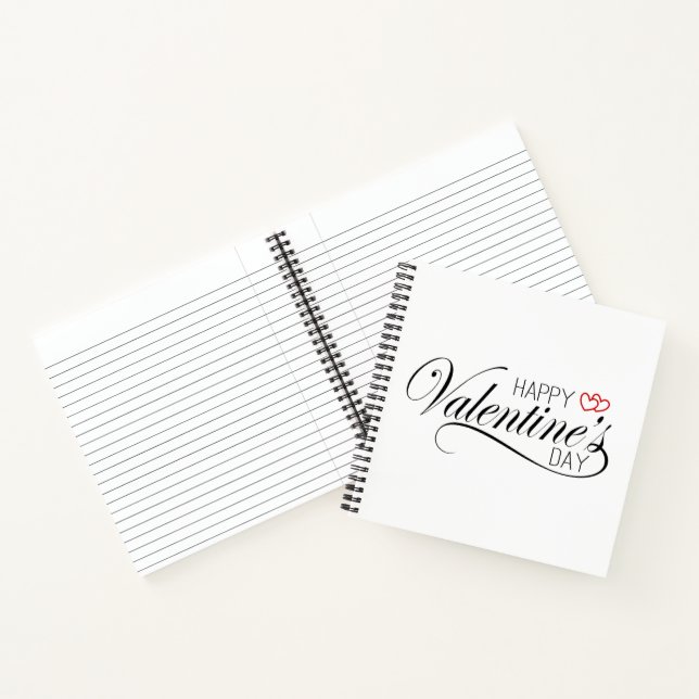 Calligraphie Heureuse Sainte-Valentin | CARNET (Intérieur)