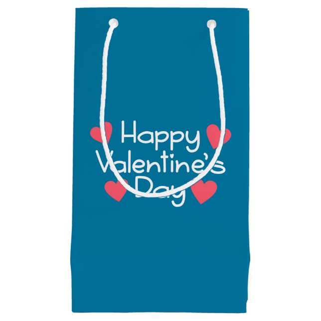 Calligraphie Heureuse Sainte-Valentin | Sac cadeau (Devant)