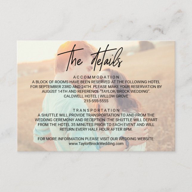 Calligraphie lunaire | Carte Détails de la photo d (Devant)