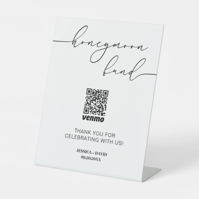 Calligraphie Lune de Miel Fonds QR Code Signe (Recto)