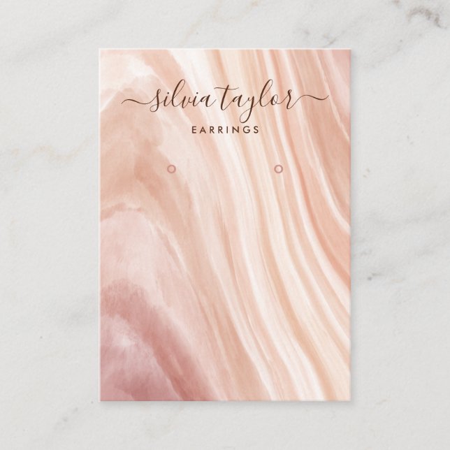 Calligraphie marbre rose pâle Earche carte d'affic (Devant)