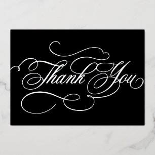 Calligraphie mariage intemporel Argent Carte de re