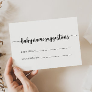 Calligraphie minimaliste Nom du bébé Suggestions C