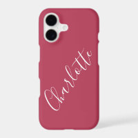Calligraphie minimaliste nom personnalisé magenta