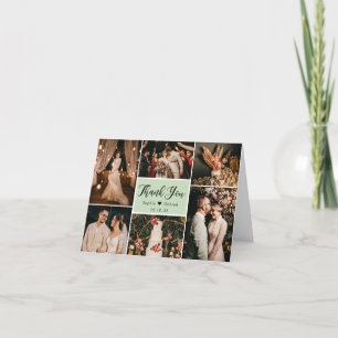 Calligraphie moderne 6 Photo Collage Mariage Merci