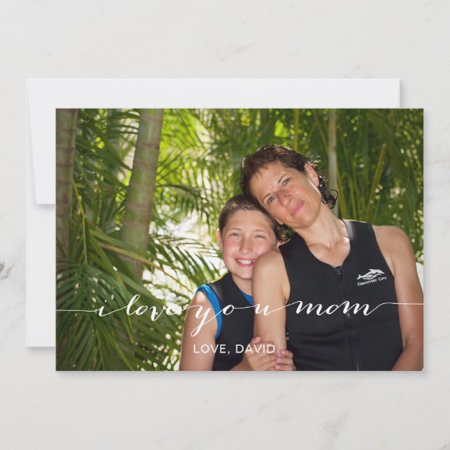 Calligraphie moderne Carte photo de la fête des mè (Devant)