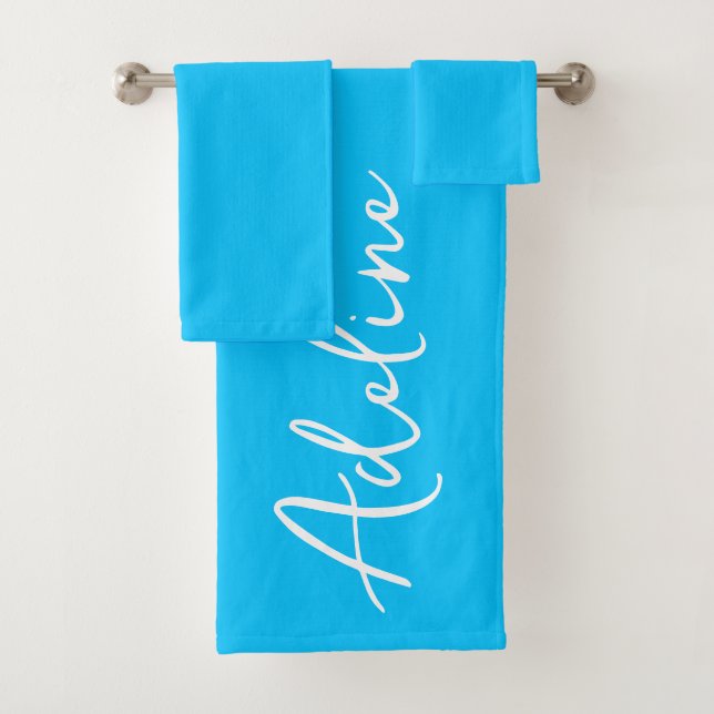 Calligraphie moderne Electric Blue Nom personnalis (En situation)