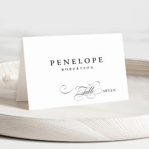 Calligraphie moderne intemporelle Nom d'hôte Carte