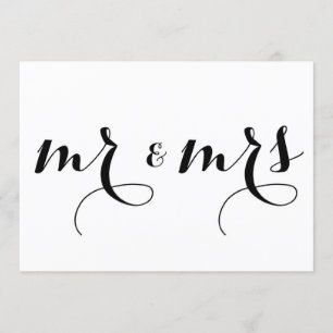Calligraphie moderne   M. et la carte d'affichage 