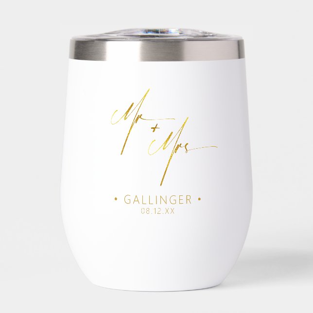 Calligraphie moderne M. & Mme Gold ID1025 (Avant)