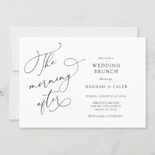 Calligraphie moderne Mariage Brunch Invitation