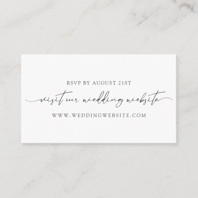 Calligraphie moderne Mariage RSVP Carte en ligne (Devant)