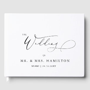 Calligraphie moderne minimaliste Mariage livre d'h