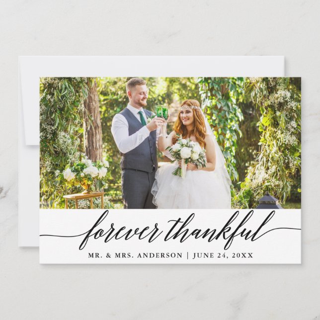 Calligraphie moderne pour toujours Merci Mariage (Devant)