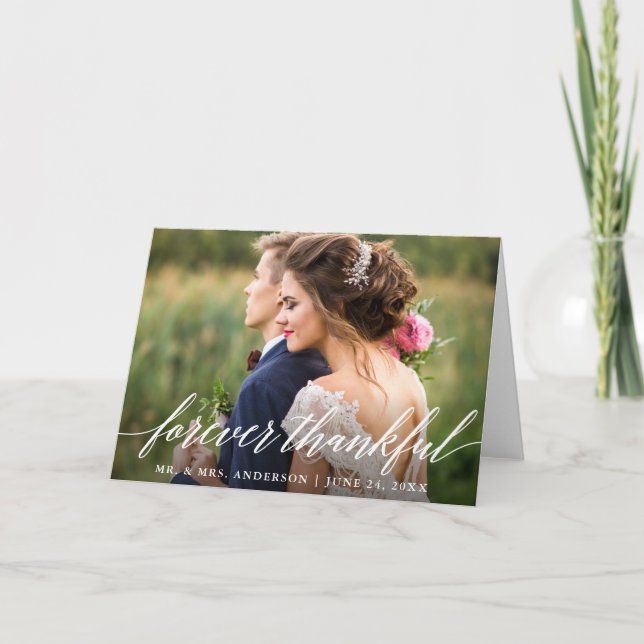 Calligraphie moderne pour toujours Merci Mariage p (Devant)