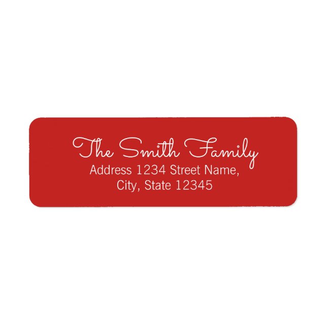 Calligraphie moderne rouge et blanc Nom de famille (Devant)