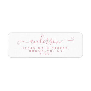 Calligraphie moderne Script Blush Pink Nom
