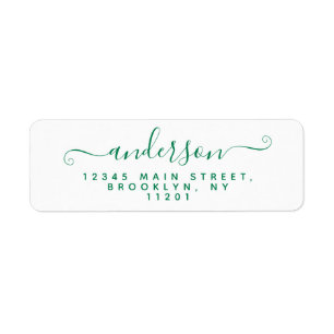 Calligraphie moderne Script Classic Green Nom