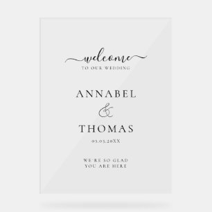 Calligraphie moderne simple Mariage "Bienvenue"